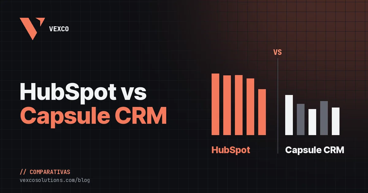 HubSpot vs Capsule CRM: comparativa completa y cuál elegir