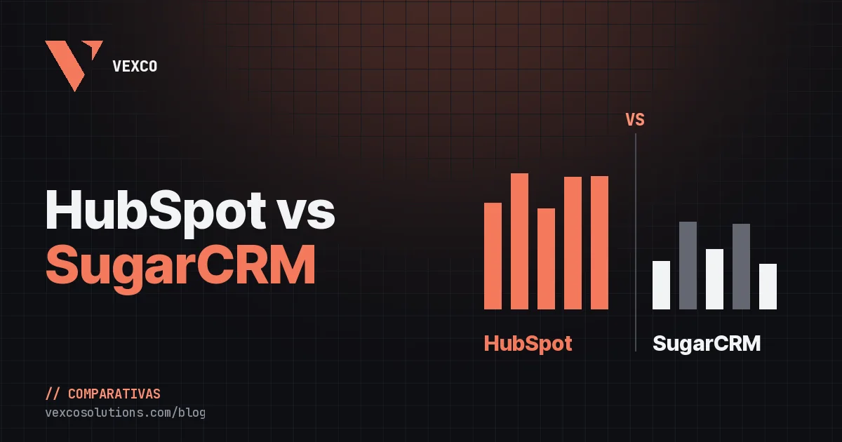 HubSpot vs SugarCRM: comparativa completa y cuál elegir